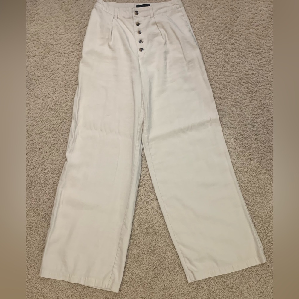 White Straight Leg Pants